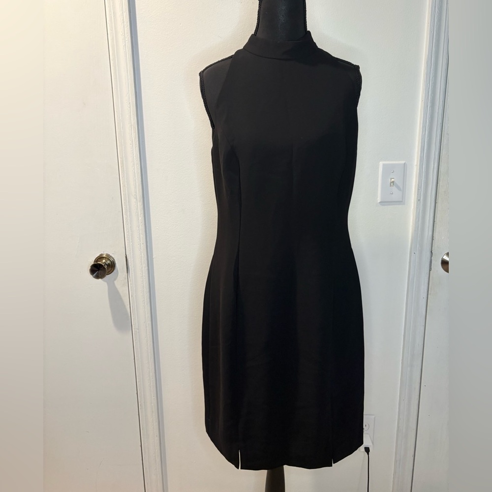 Jones New York Sleeveless Black Cocktail Midi Dress #131
